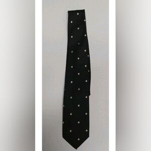 Classic Blue Tie with White Polka Dots